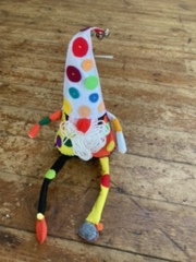 Gill made this gnome using up all her bits and pieces of felt